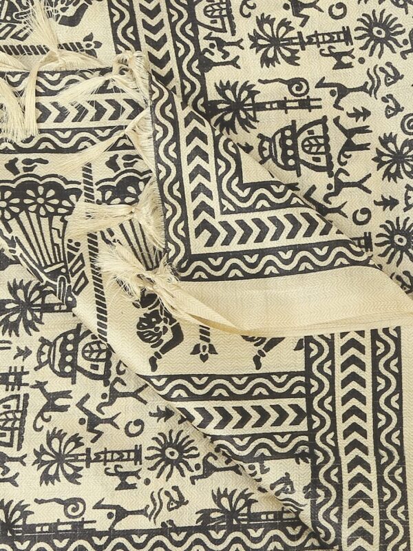 DUPATTA BAZAAR Women's Floral Silk Blend Dupatta - Image 3