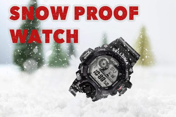 SELLORIA Silicone Digital Watch Shockproof Multi-Functional Automatic Black Color Strap Waterproof - Image 5