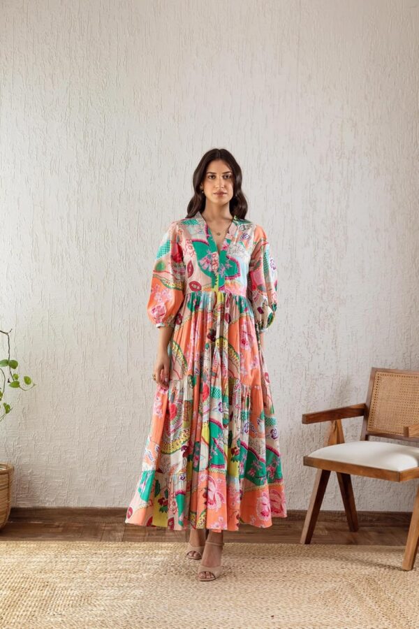 GRECIILOOKS Women Midi-Maxi Dresses | Short-Long Dress | Floral Print | Every Occation Dress for - Image 7