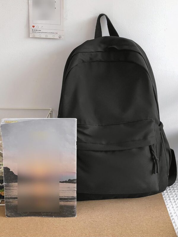 Glowic Unisex-Adult Backpack Collage Women Black Bags for School (WBAG-94) - Image 5
