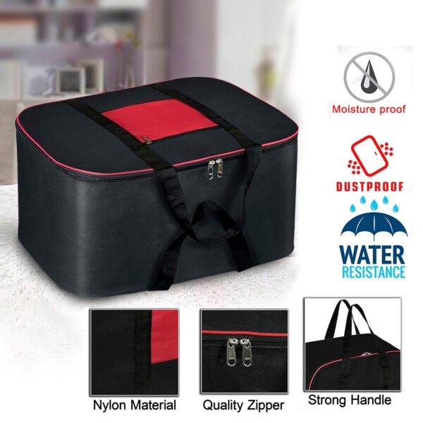 Storite 2 Pack Moisture Proof Nylon Large Size Underbed Storage Bag For Clothes (54 x 46 x 28 cm) - - Image 5