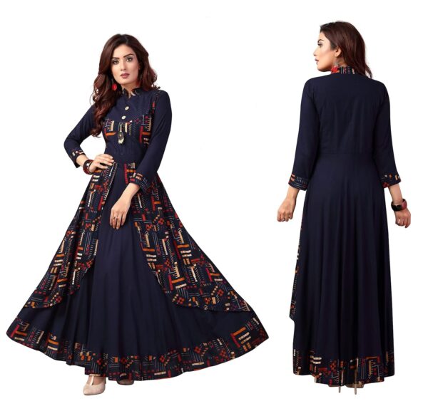 madhuram textiles Women Rayon A-Line Long Kurti(M-2082) - Image 8