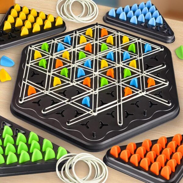 STOFFIER GARTEN Chain Triangle Chess Game Board Games for Kids Adults Family Fun Night Chess Set - Image 6