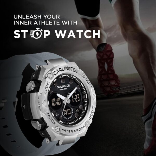 Carlington Resin Analog-Digital Sports Watch Chronograph,Dual - Image 10