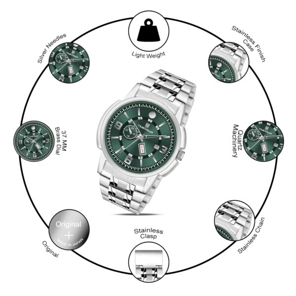 TIMEWEAR Analog, Day Date Functioning, Stainless Steel Chain Watch for Men - Image 4