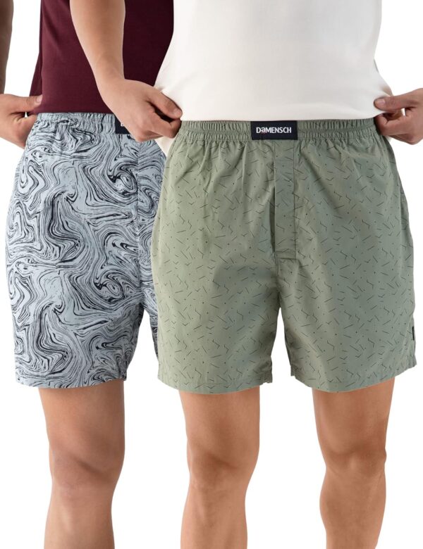 DAMENSCH Gift Box Boxer Shorts Regular Fit 100% Cotton Inner Boxer Back Pocket Breathable Super-Soft - Image 2