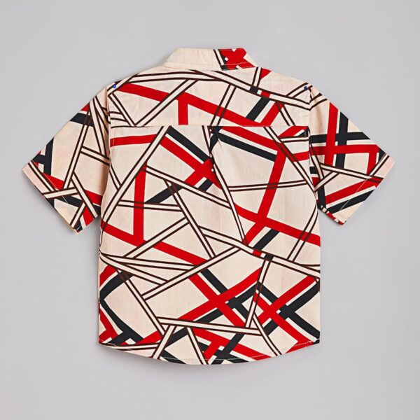 Hopscotch Boy's Cotton Printed Shirts & shorts set - Image 3