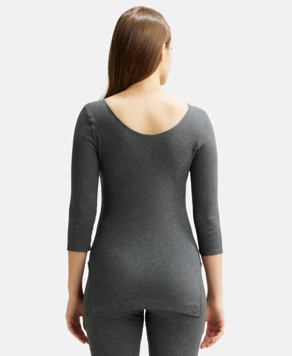 Jockey 2503 Women's Super Combed Cotton Rich Three Quarter Sleeve Slim Fit Thermal Top with Stay - Image 4