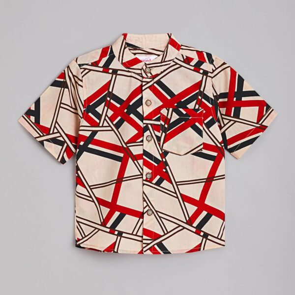 Hopscotch Boy's Cotton Printed Shirts & shorts set - Image 5