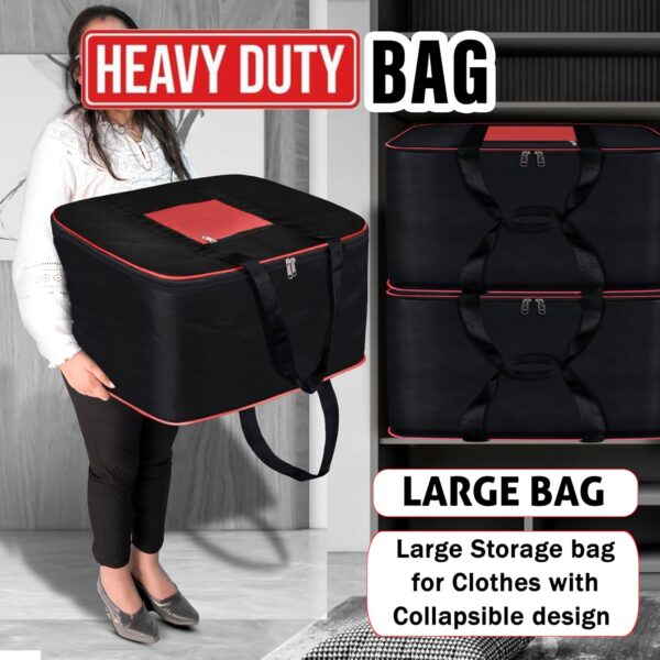 Storite 2 Pack Moisture Proof Nylon Large Size Underbed Storage Bag For Clothes (54 x 46 x 28 cm) - - Image 7