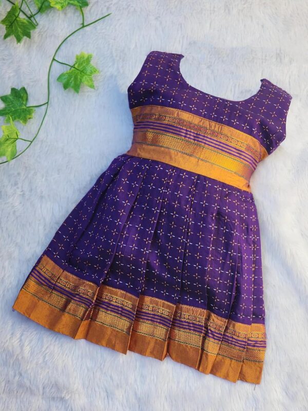 Amba Collection Boutique Girl's New Traditional Ethnic Wear Cotton Irkal Star Pattern Sleeveless - Image 3