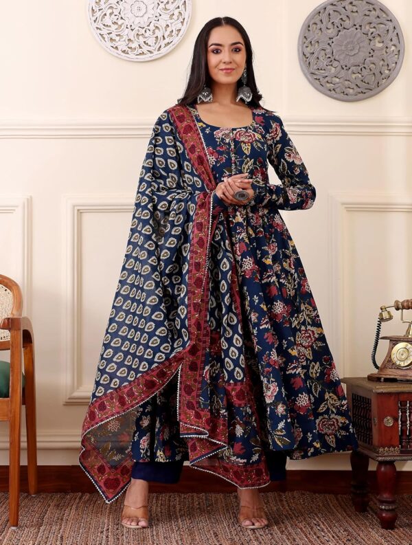 KLOSIA Women's Viscose Kurta and Pant with Dupatta Set - Image 9