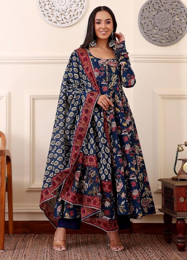 KLOSIA Women's Viscose Kurta and Pant with Dupatta Set - Image 6