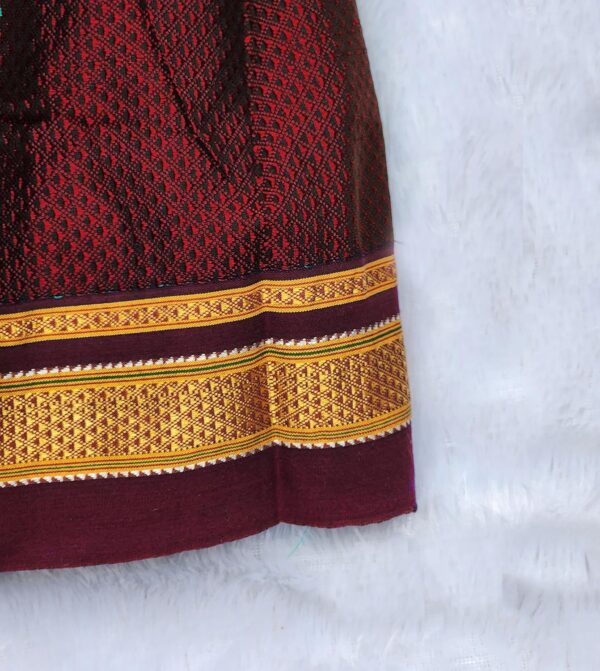 Amba Collection Boutique's Girl's Traditional Ethnic Wear Reshim Cotton Khan Knot Frock - Image 4