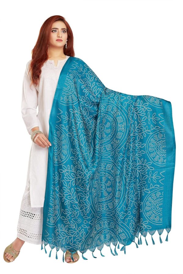 RANI SAAHIBA Women's Art Silk Printed Dupatta - Image 2