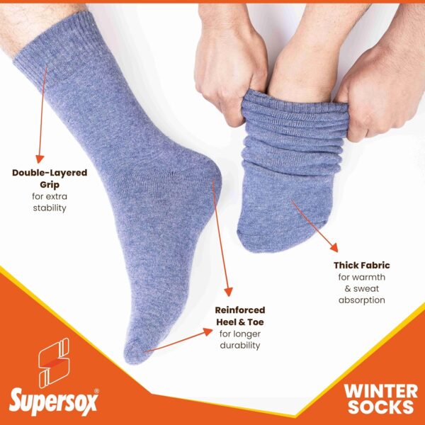 Supersox Winter Thermal Regular Length Socks for Men, Made with Thermal Control Technology & Extra - Image 6