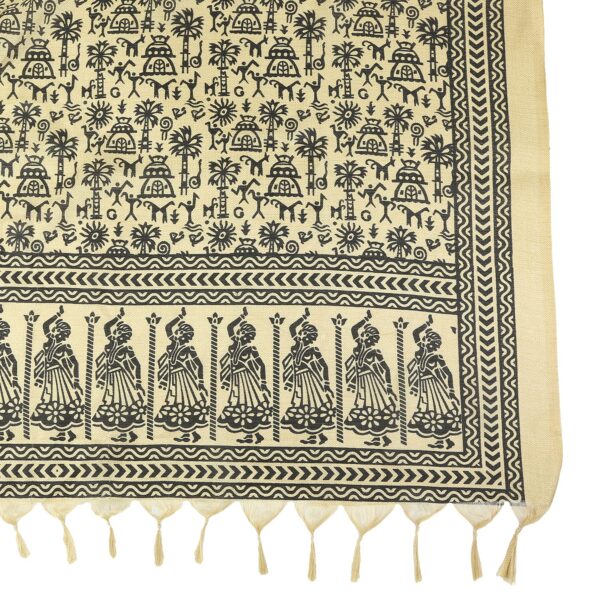 DUPATTA BAZAAR Women's Floral Silk Blend Dupatta - Image 7