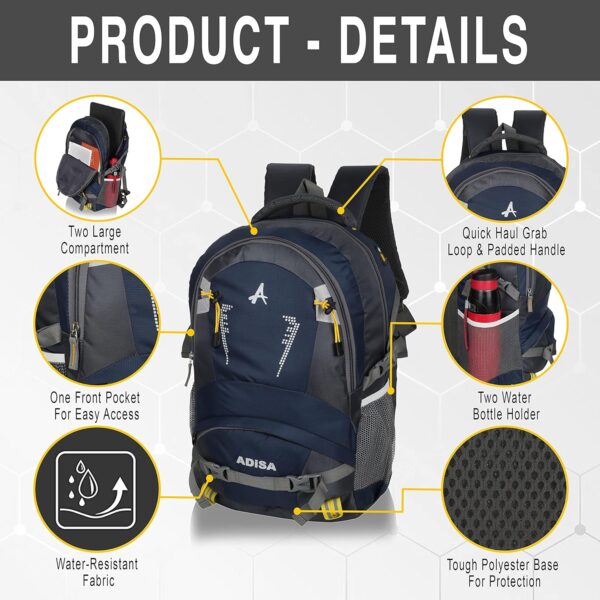 ADISA 15.6 inch laptop backpack office bag college travel back pack 32 Ltrs - Image 3