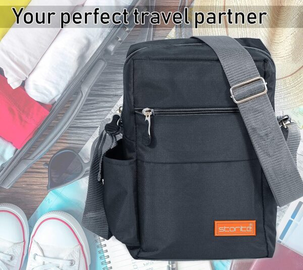 Storite 10 Inch Stylish Padded Mini Sling Bag for Men and Women, Small Passport Travel Bag and Small - Image 9