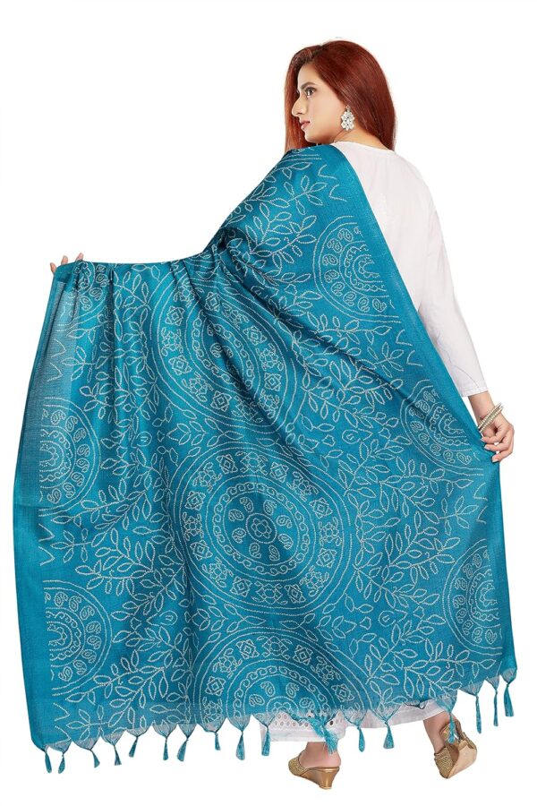 RANI SAAHIBA Women's Art Silk Printed Dupatta - Image 3