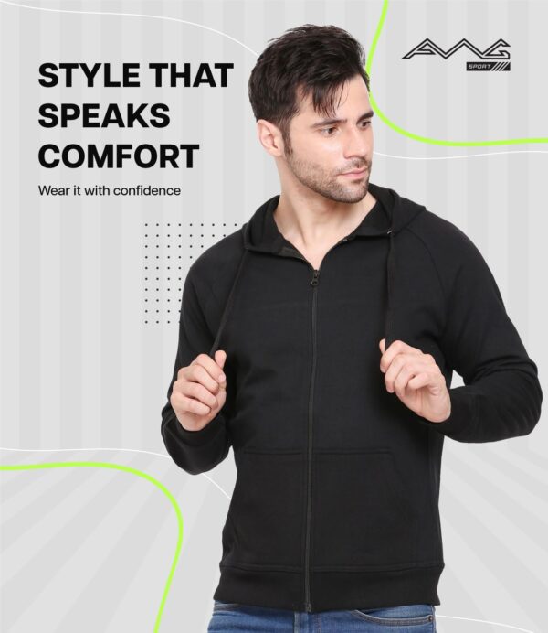 AWG ALL WEATHER GEAR Mens Regular Fit Convertible Zipper Hoodie Jacket Hoodie and Sling Bag in.jpg