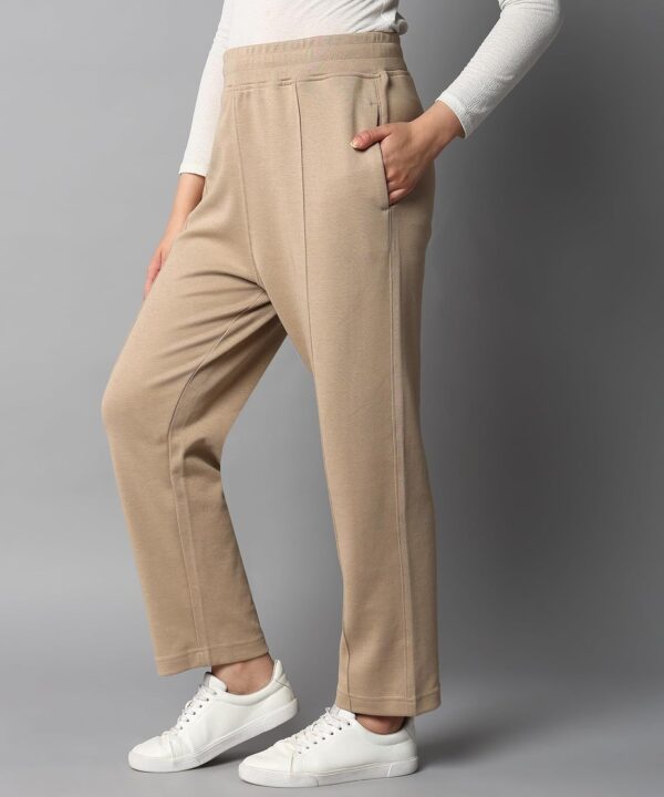Alan Jones Clothing Womens Stretch Straight Trousers Straight Fit with Pin Tucks Side Pockets Concealed.jpg