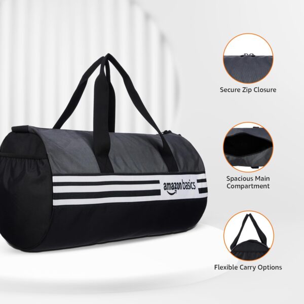 Amazon Basics Gym Trainer Sports Duffle Bag with Shoe Compartment Water Resistant for MenWome.jpg