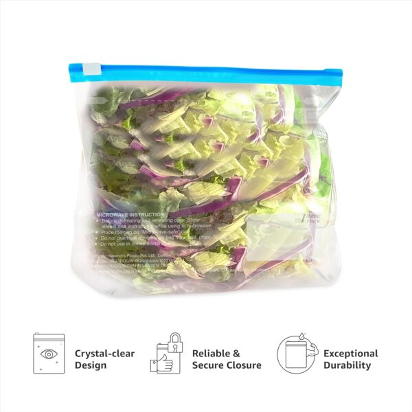 Amazon Basics Multipurpose Slider Storage Bags 45 Bags Small 21.3 x 18 cm Reusable and Reclosable.jpg