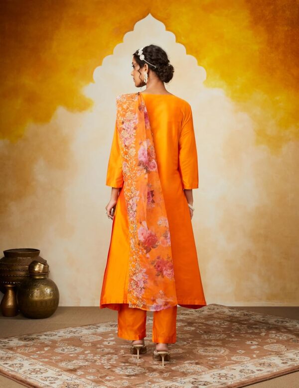 Amazon Brand Myx Womens Kurta Pant Set with Embroidered Organza Dupatta ViscoseRayon A line.jpg