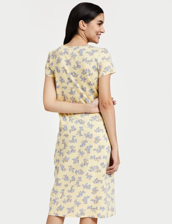 Amazon Brand Symbol Womens Cotton Midi Length Nighty Night Dress.jpg