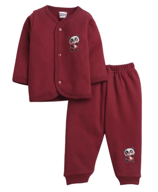 BUMZEE Girls Fleece Printed Full Sleeves Winter Wear Set (Peb9822)