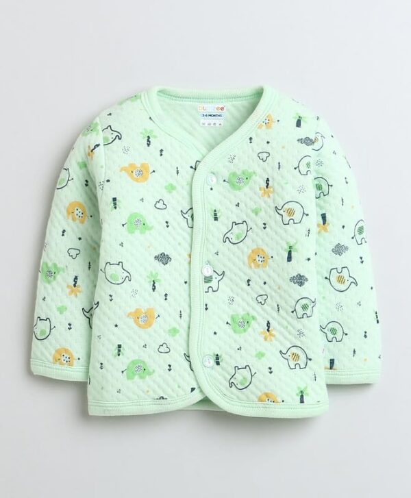 BUMZEE Sea Green Boys Full Sleeves Polyfill Winter Wear Set Peb9818.jpg