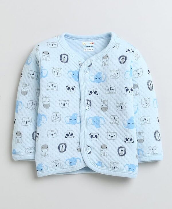 BUMZEE Sky Blue Boys Full Sleeves Polyfill Winter Wear Set Peb9816.jpg
