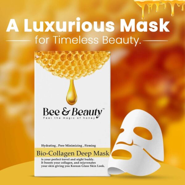 Bee Beauty Bio Collagen Overnight Mask Pack of 1 Korean Face Mask For Glass Skin Sheet Mask.jpg
