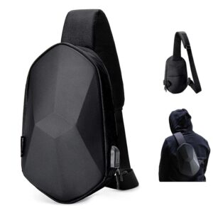 Bennort Anti Theft Hard Shell Crossbody Sling Backpack Bag for Men