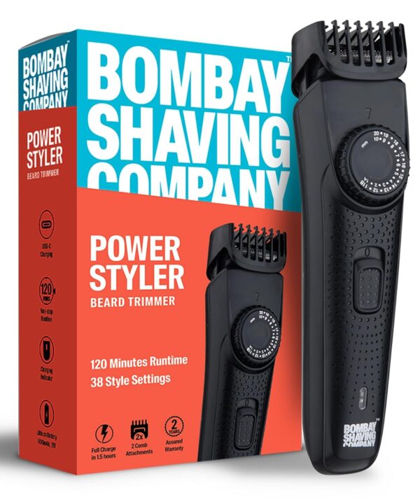 Bombay Shaving Company Beard Trimmer For Men, 2X Fast Charging,
