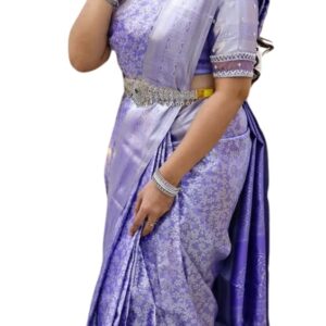 C J Enterprise Women's Banarasi Saree Pure Kanjivaram Style Silk