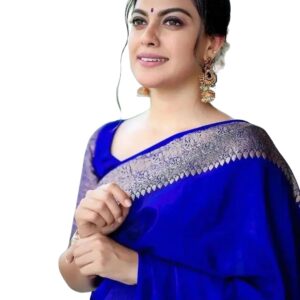 C J Enterprise Women's Soft Pure Kanjivaram Silk Saree For