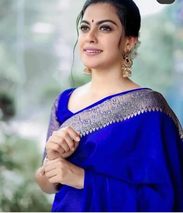 C J Enterprise Womens Soft Pure Kanjivaram Silk Saree For Wedding Banarasi Cotton Sari With Blouse Piece.jpg