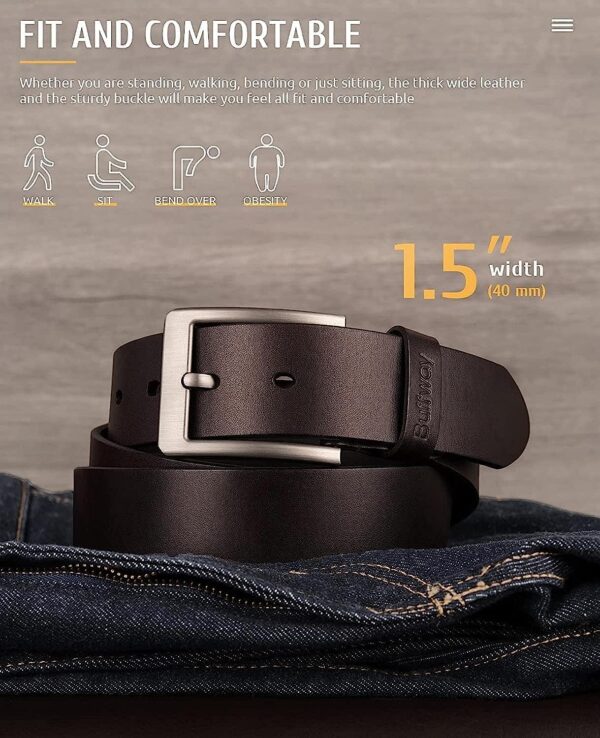CREATURE FormalCasual Black Color Genuine Leather Belts For Men Length 46 inches40MMBL 042 BLK.jpg