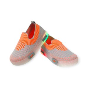 Coolz Kids Unisex Casual Knitted Shoes with Multicolored LED Lights