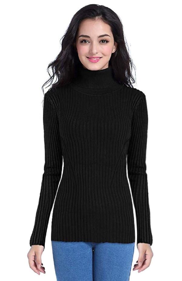 DENIMHOLIC Women's Cotton Turtle Neck Sweater