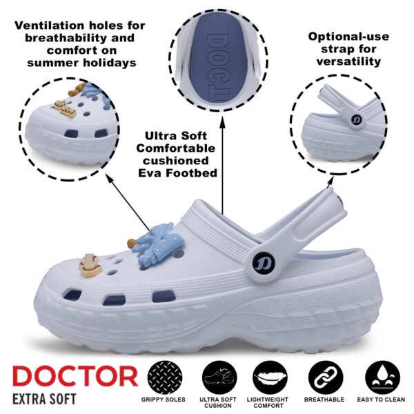 DOCTOR EXTRA SOFT Womens UltraSoft Charms ClogsSandals with Adjustable Back Strap for Adult.jpg