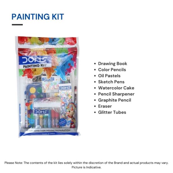 DOMS Painting Kit Perfect Value Pack Kit for School Essentials Gifting Range for Kids Combination of 9.jpg