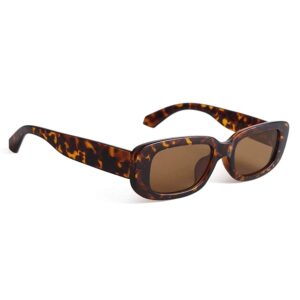 Dervin UV Protected Rectanglular Retro Driving Narrow Square Frame Sunglasses