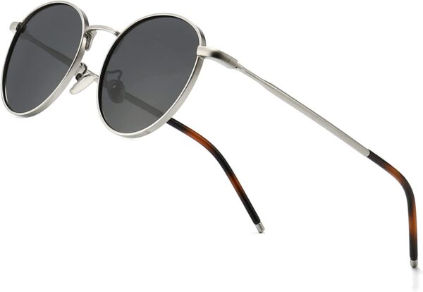 ELEGANTE Ponderable UV Protection Coating Round Sunglasses for Men and