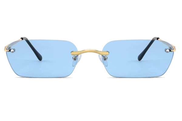 ELEGANTE Retro Narrow Rimless Sunglasses UV Protection Coating Vintage Rectangle Sunglasses for.jpg