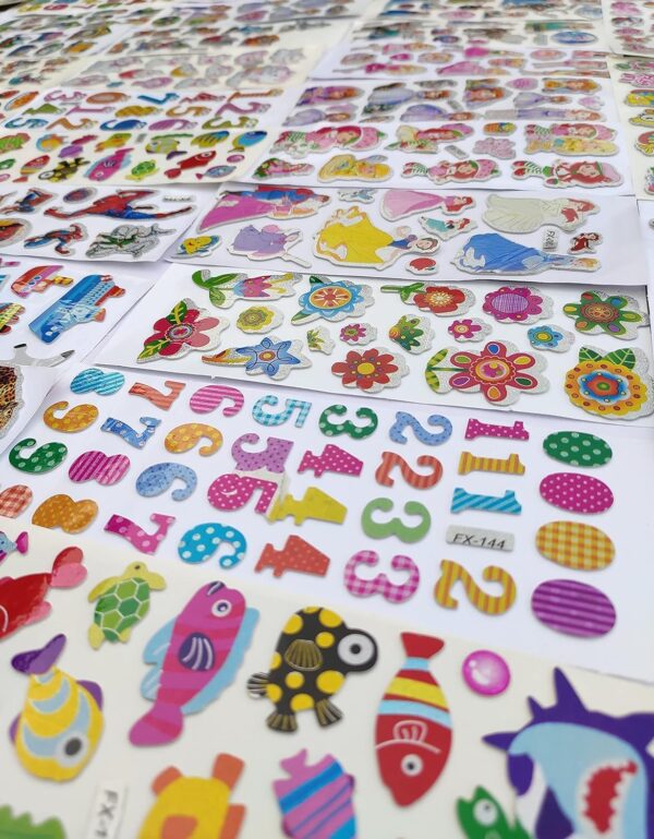 Eclet Wall Cartoon Puffy 3D PVC Cute Mix Stickers Funny for Kids On Gifts 20 Sheet Removable 12.jpg
