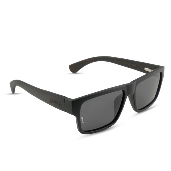 Eyewearlabs OKNO | Polarized Full Rim Wooden Rectangular Branded Stylish