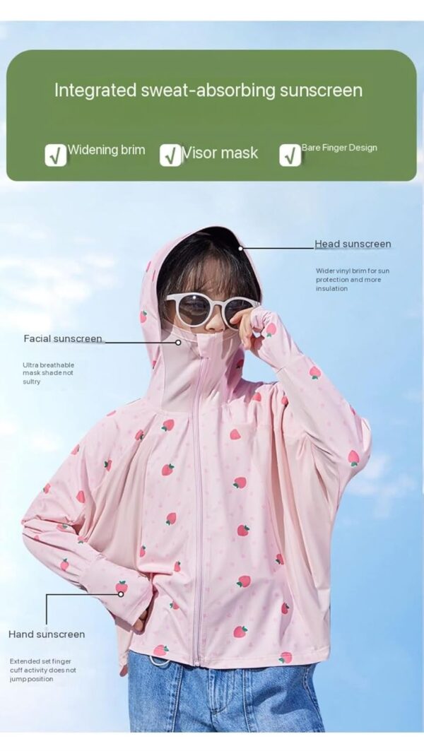 FABSPORTS Kids Sun Protection Jacket – UPF 50+ Lightweight Hooded